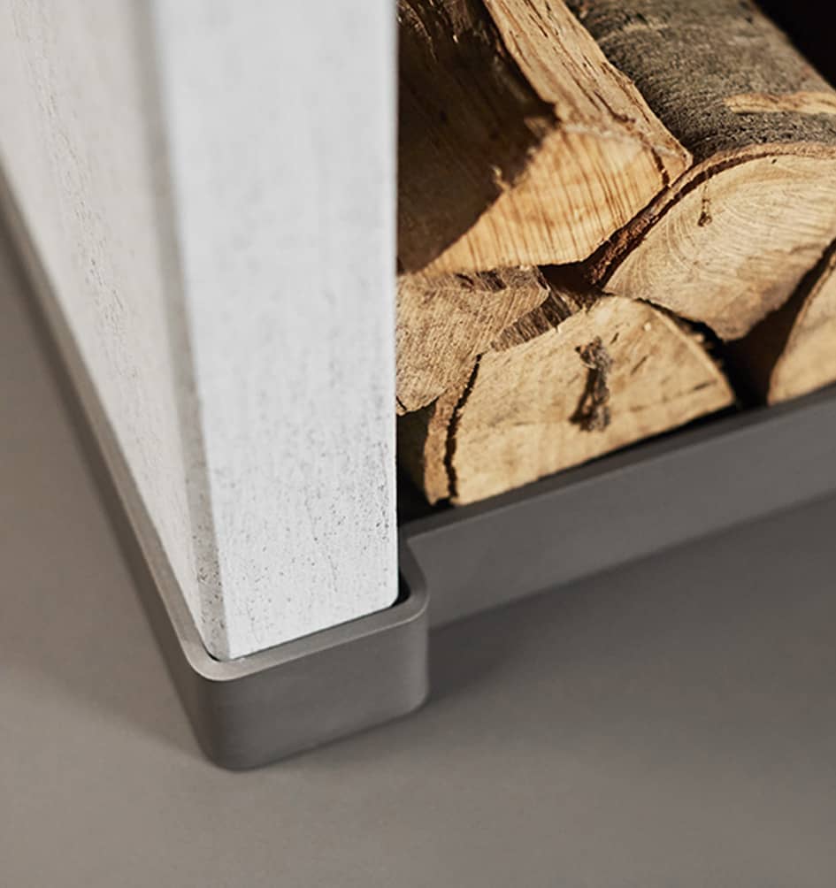 Retro spekstenen kachel onderkant